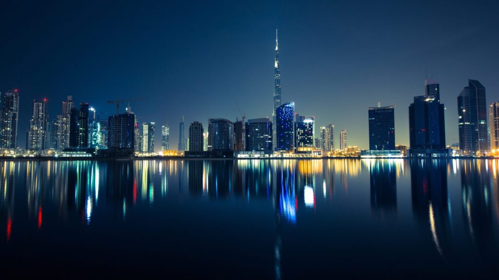 Dubai skyline with the Burj Khalifa