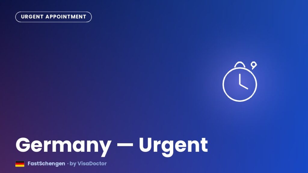 Germany - urgent Schengen visa appointment for UAE residents